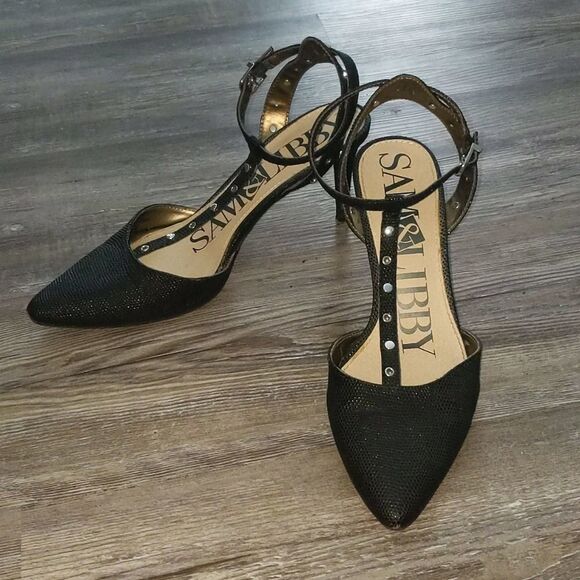 Sam & Libby black heels Sz 9 NWOT - Picture 1 of 7